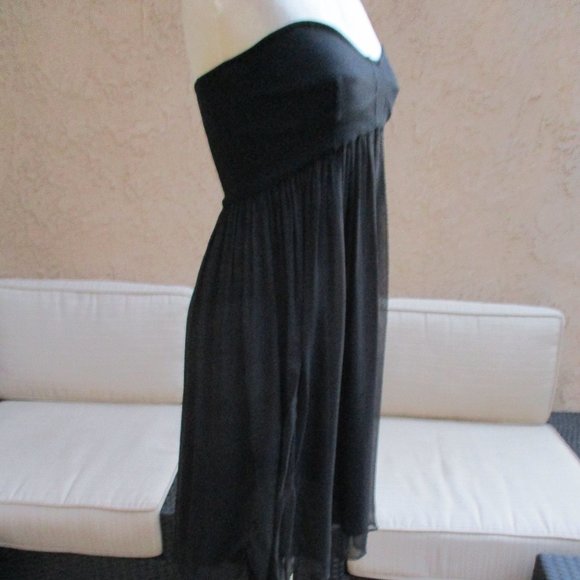DVF ~ ASTI BLACK STRAPLESS DRESS ~ 4 ~ SILK FABRIC - Picture 7 of 9